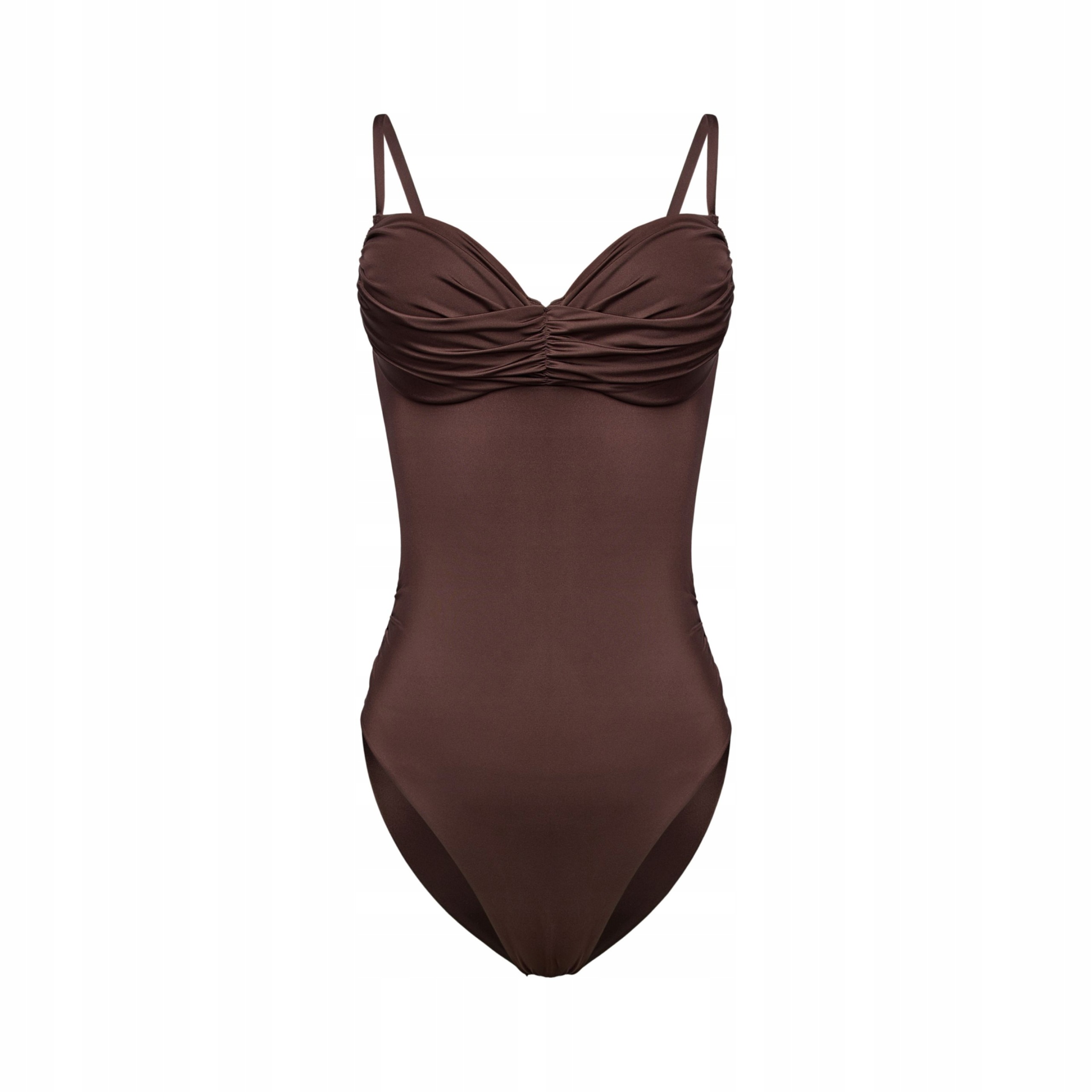 Jednodílné push-up plavky Goddess Esotiq tmavě hnědá S
