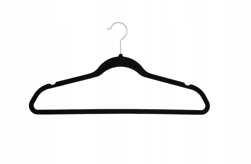 

Wieszak ubranie 1szt czarny zamszowy aksamit 44cm