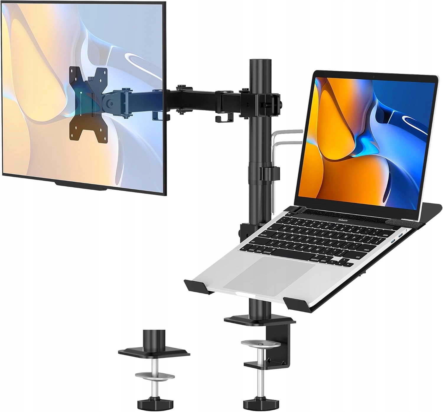 Nastavitelný držák na monitor 13"-32" a notebook 10"-17" Vesa otočný DX204