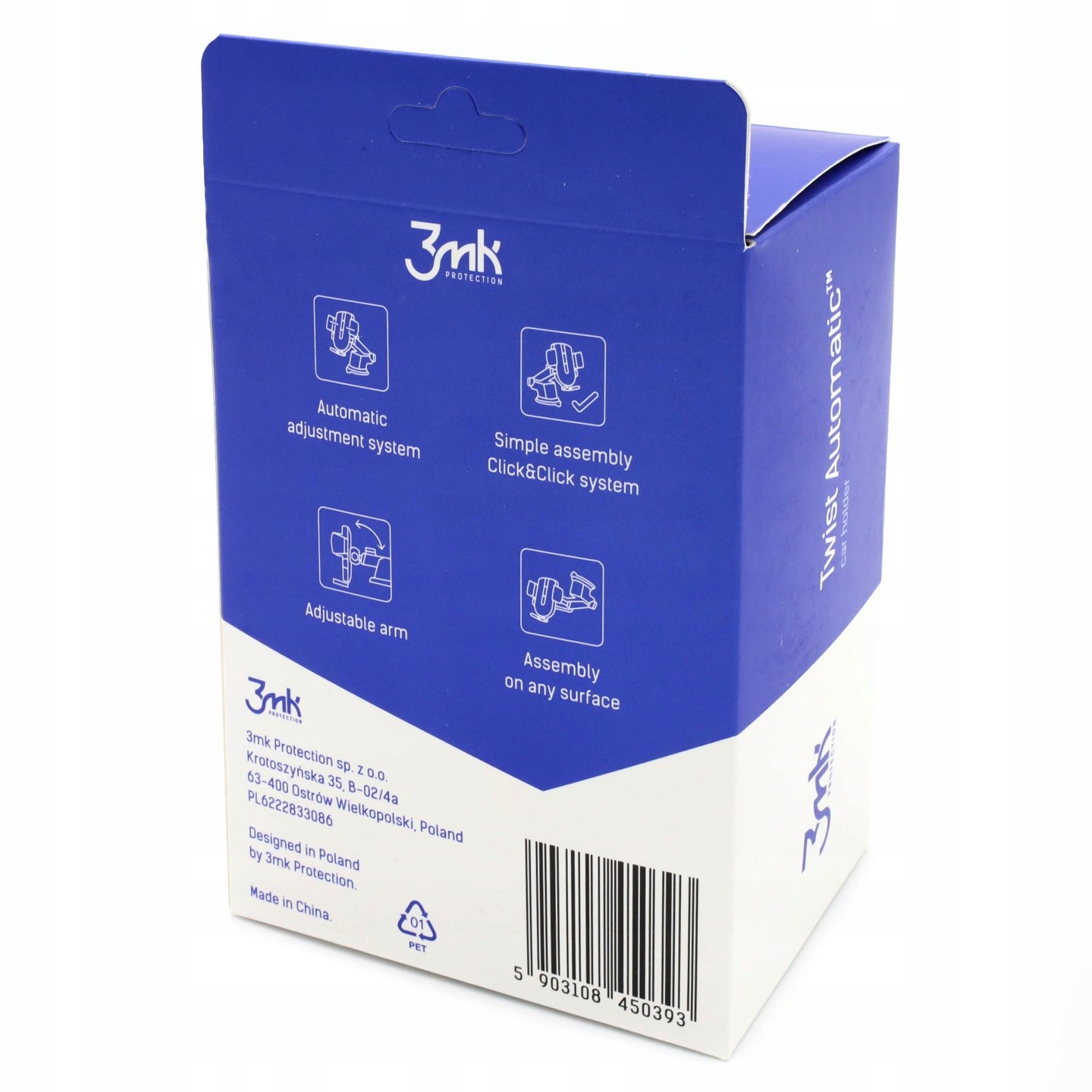 Uchwyt Samochodowy 3MK do Telefonu Automatyczny Kolor czarny