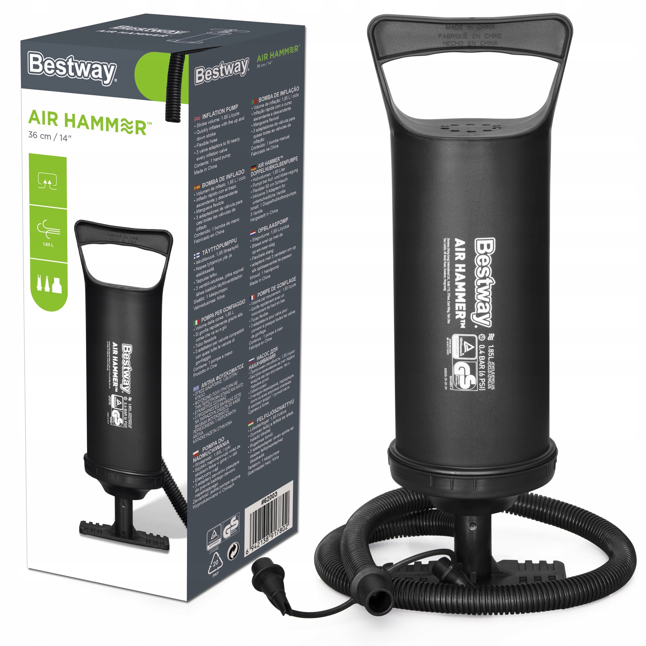 

Ręczna Pompka Tłokowa 36CM, Bestway 62003, Duża