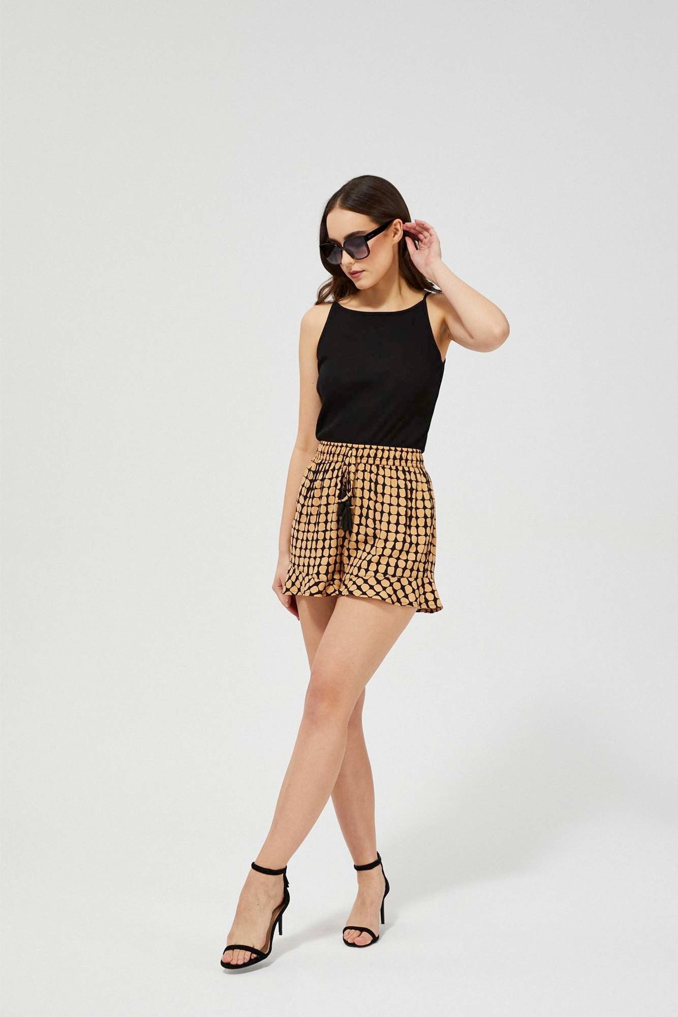 

Moodo Szorty z wiskozy L-SH-3427 Black; Xs