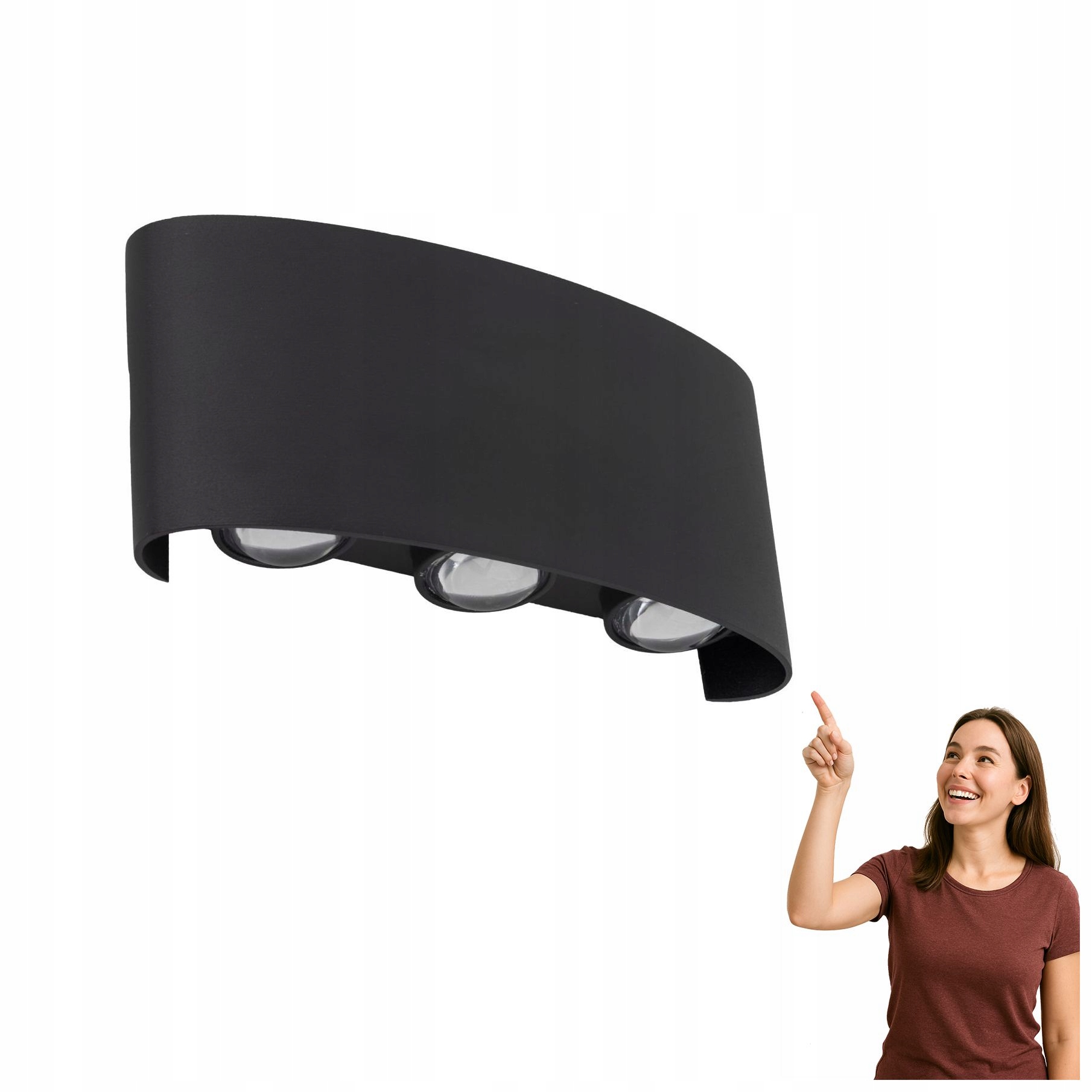 Led nástěnné svítidlo 1W IP54 Arrow Black 18181 Tk Lighting