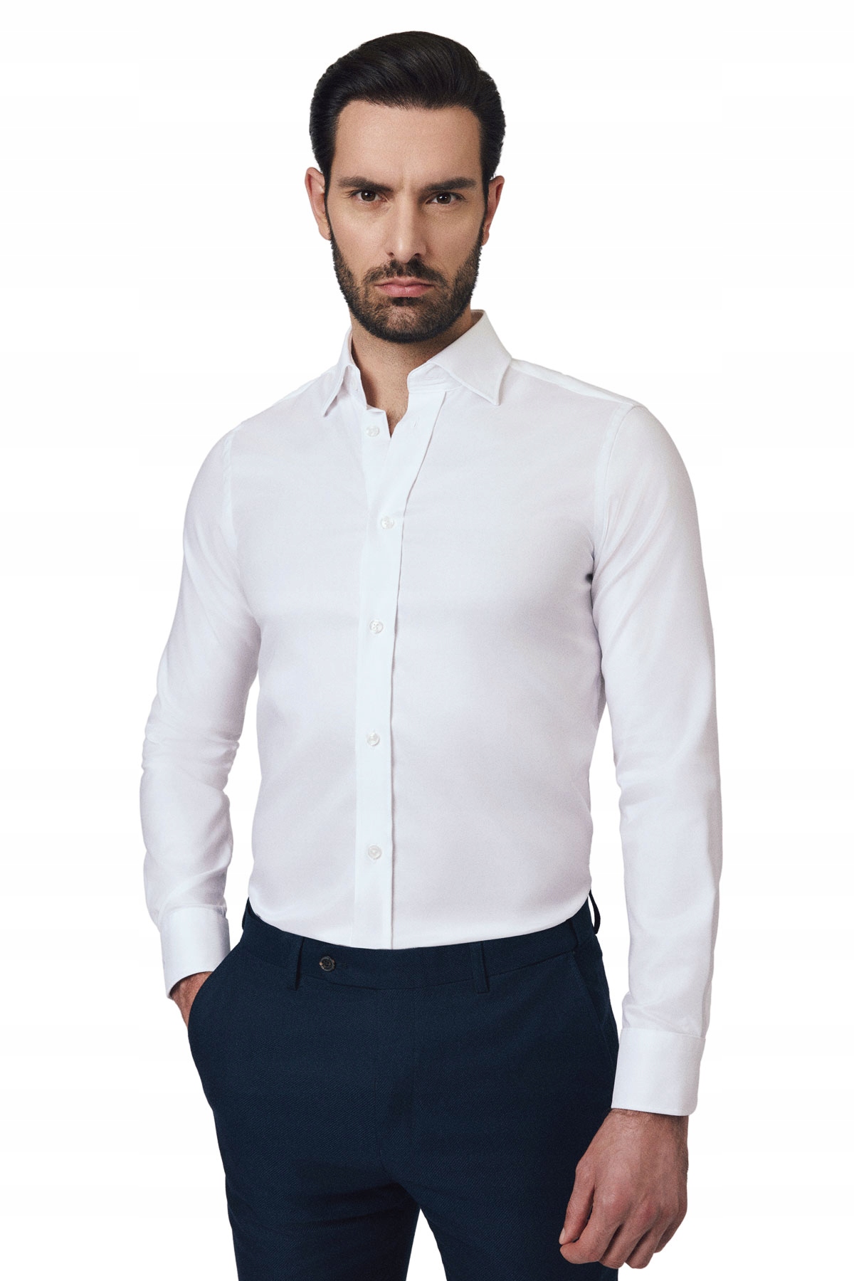 Koszula Biała Bawełniana Slim Indis 164/39