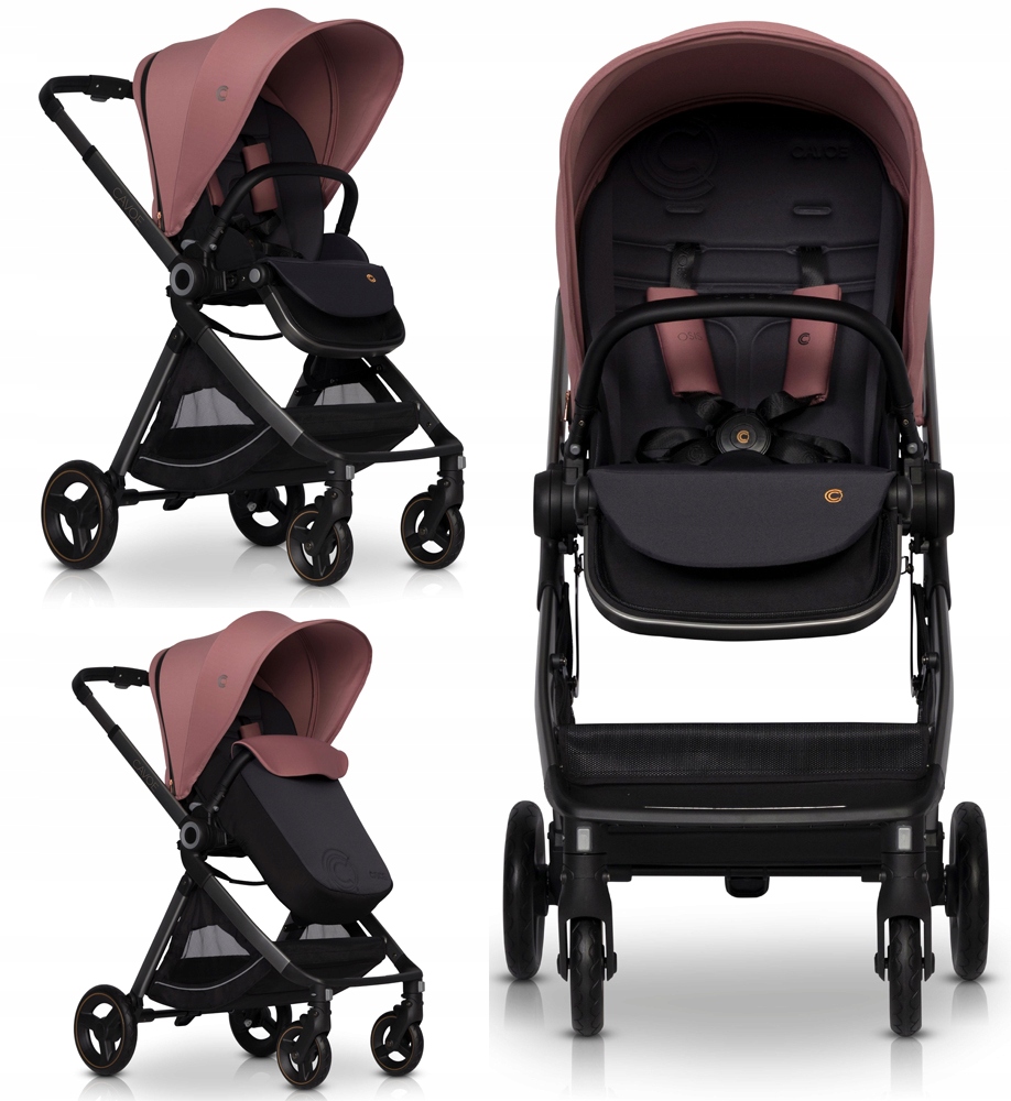 WÓZEK SPACEROWY CAVOE OSIS TYŁ/PRZÓD |DESSERT ROSE