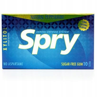 5 x Žvýkačka Spry 10 Ks Příchuť Máta Peprná