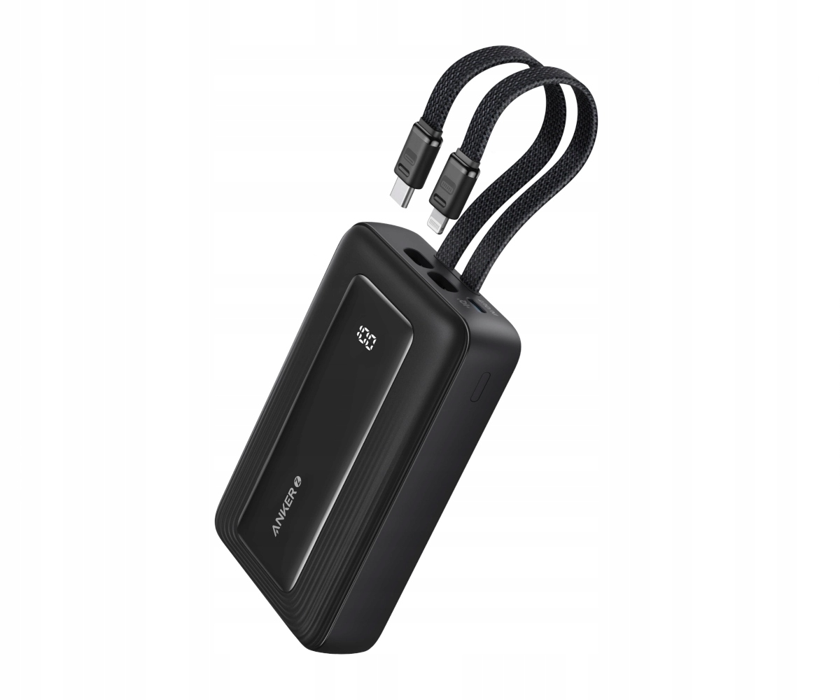 Powerbank Anker Zolo 10000 mAh A1680G11 30W z kablem Usb-c i Lightning Mfi