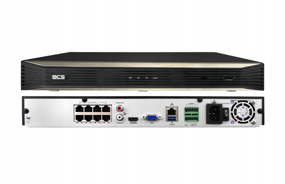 Ip rekordér BCS-P-NVR0802-A-4K-8P(4) 8kanálový, 8xPoE, 16Mpx Bcs Point