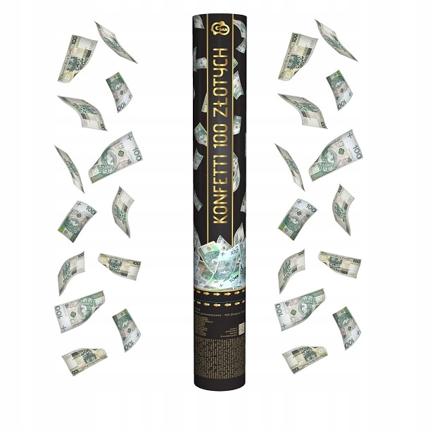 

Tuba strzelająca konfetti Banknoty