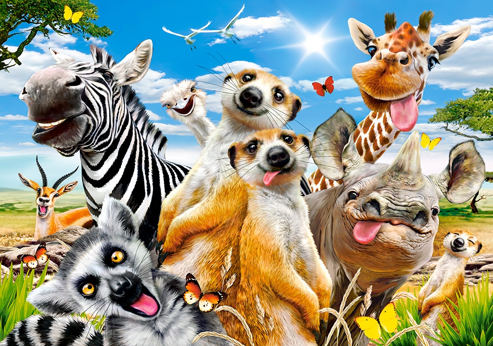 

Puzzle Zwierzęta Afryki Zebra Żyrafa 500 El Castor
