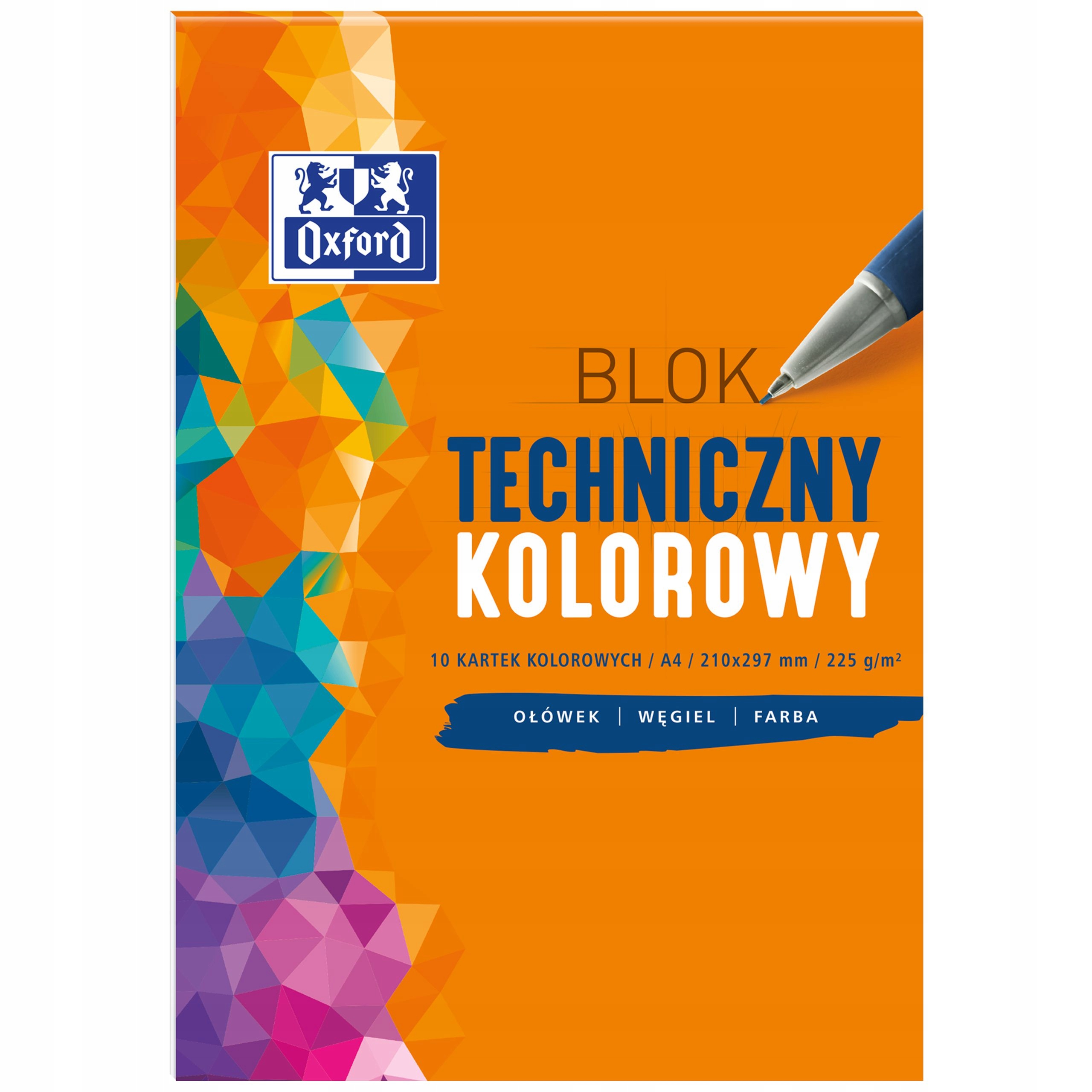 

Blok Techniczny Oxford A4 10K 225G Kolorowy