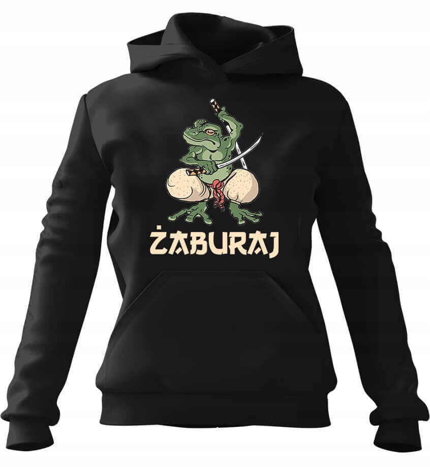 pánská mikina s kapucí Žaburaj Černá M pro něho chlapa manžela chlapce