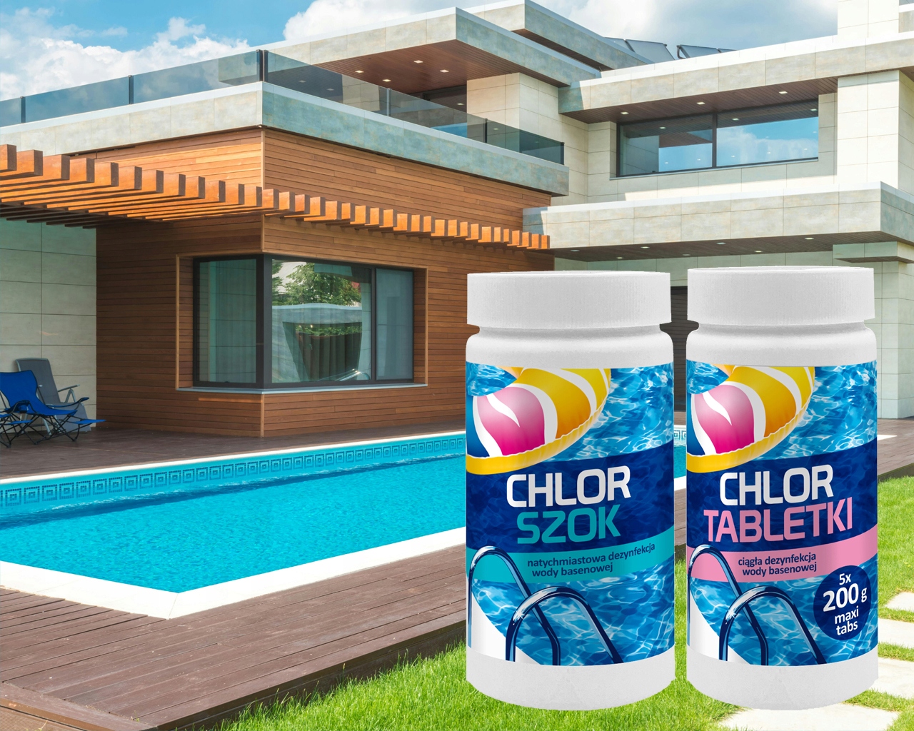 GAMIX ZESTAW MULTI CHLOR DO BASENU TABLETKI LONG TAB + SZOK CHEMIA BASENOWA Marka Gamix