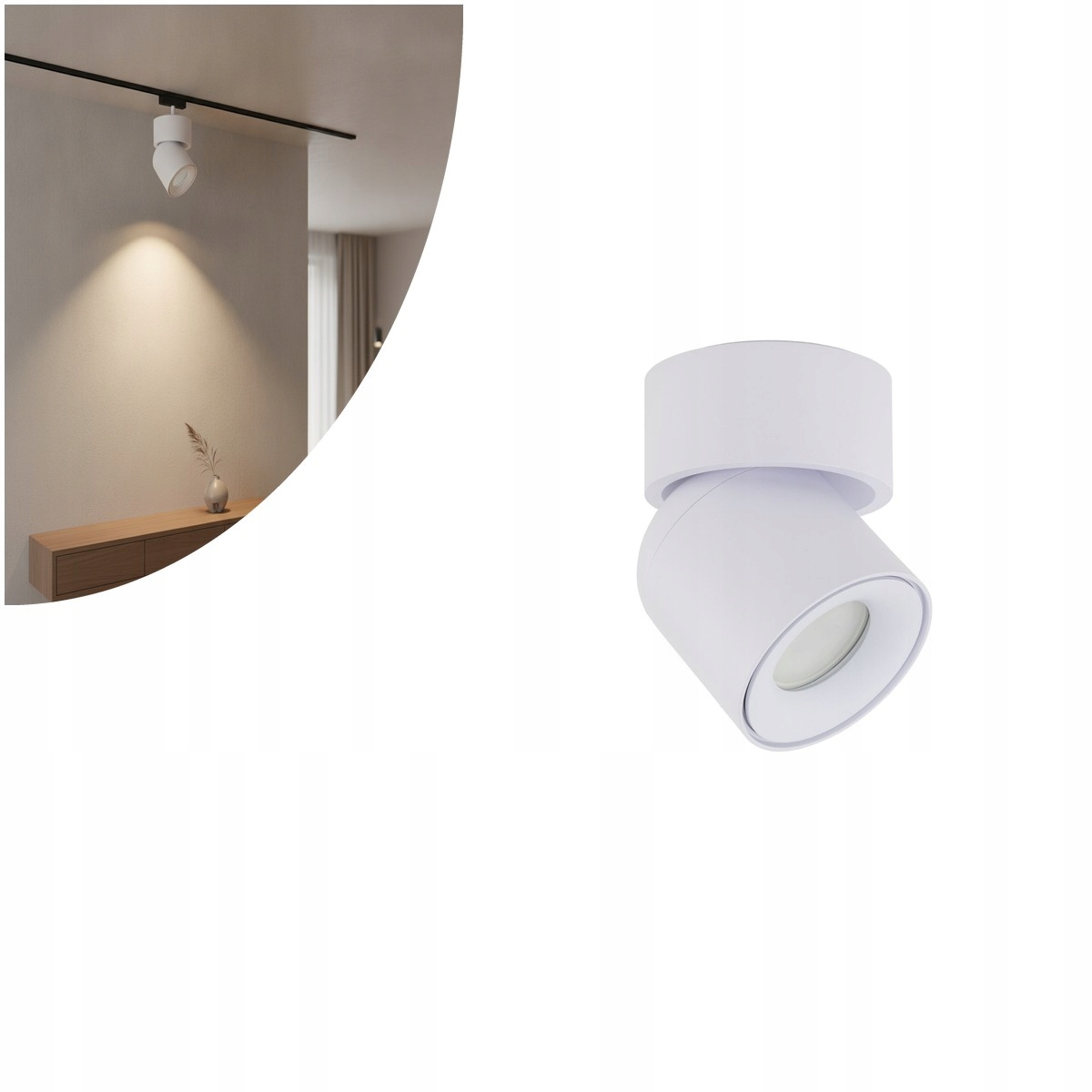 Spotový reflektor Twist bílý, moderní nástěnný akcent Tk Lighting