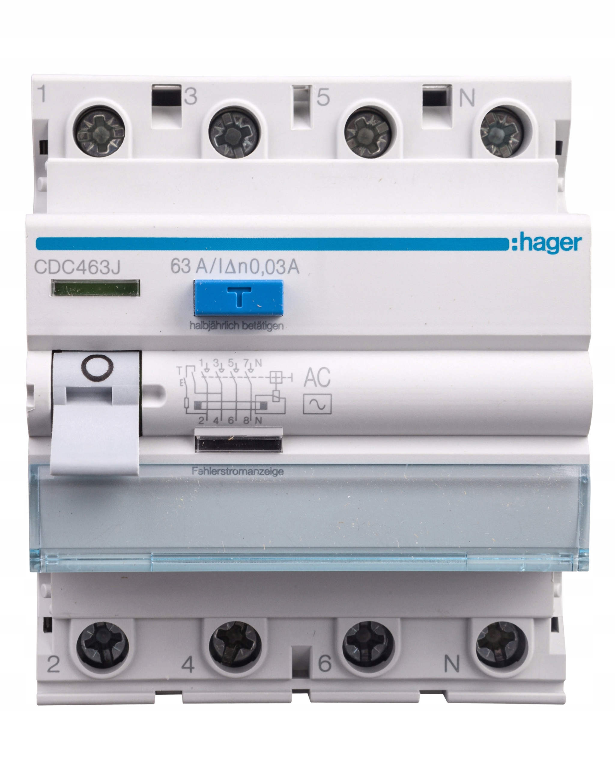 Proudový spínač 63A 30mA 4 rychlostní typ Ac CDC463J