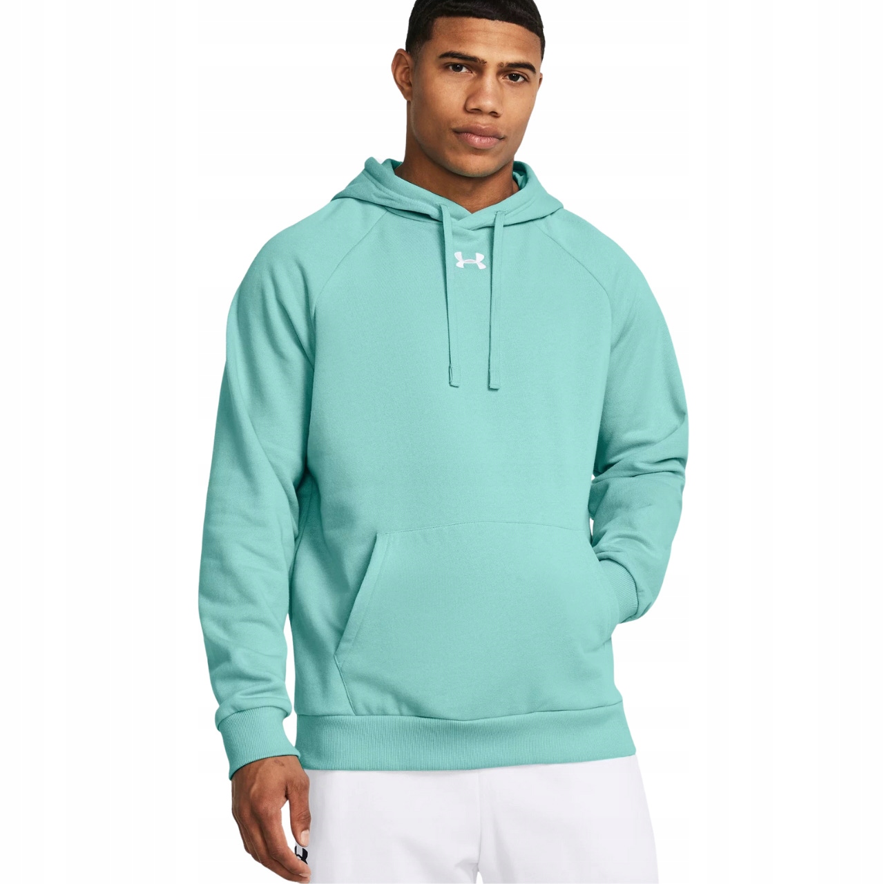 M Pánská mikina Under Armour Rival Fleece Hoodie mátová 1379757 482 M