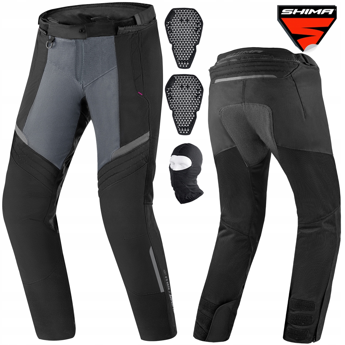 Motocyklové Nohavice Shima Rush 2.0 Vented Čierno-ružové Dámske Darčeky XL