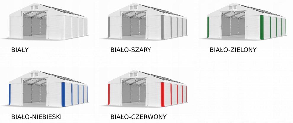 Namiot Garażowy 4x8m Pawilon DAS 580 S Długość 8 m