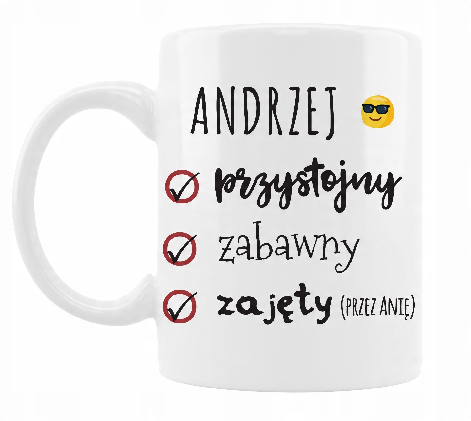 

Kubek na walentynki dla chłopaka z imieniem, imię
