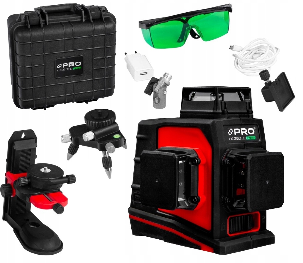 

Pro LK-360.3DG Green Laser Krzyżowy Płaszczyznowy