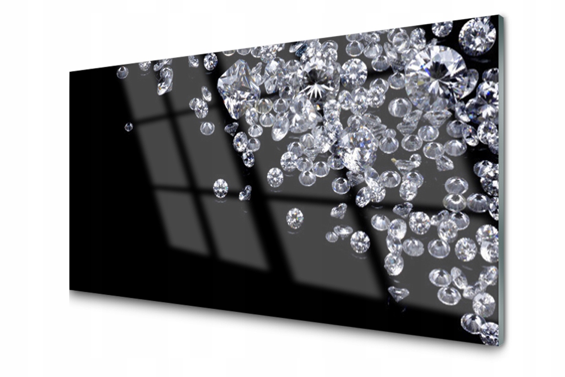 

Panel szklany ścienny Szklany Diamenty 140x70