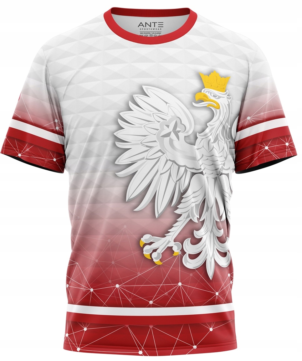 

Męska Koszulka Kibica T-shirt Polska Orzeł Flag XL