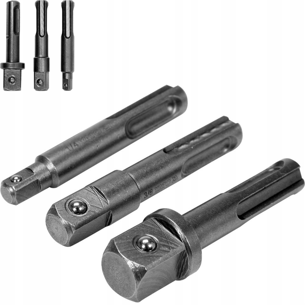 

Yato Zestaw Adapterów SDS-Plus Nasadek 1/4 3/8 1/2