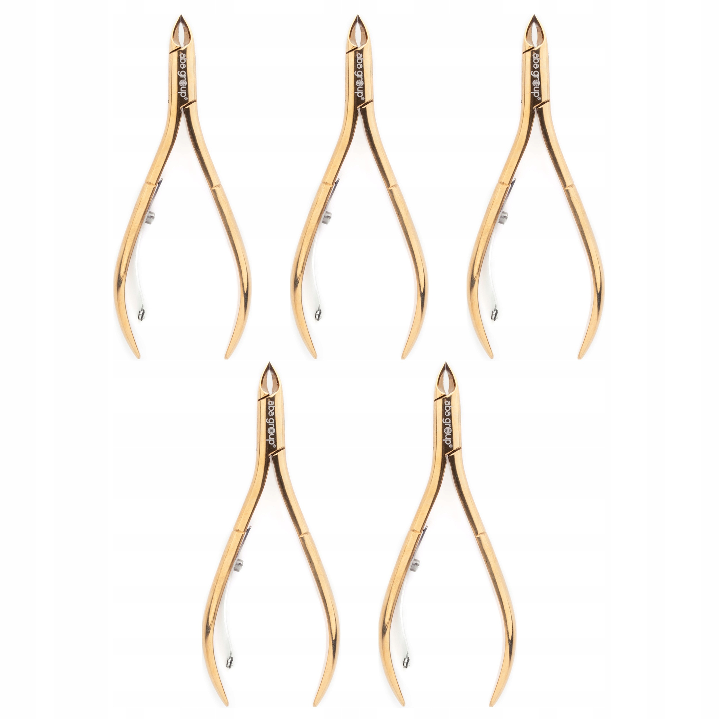 Kleštičky na kůži Jednopružinové Zlaté 3mm Premium Ostré 5 ks Aba Group