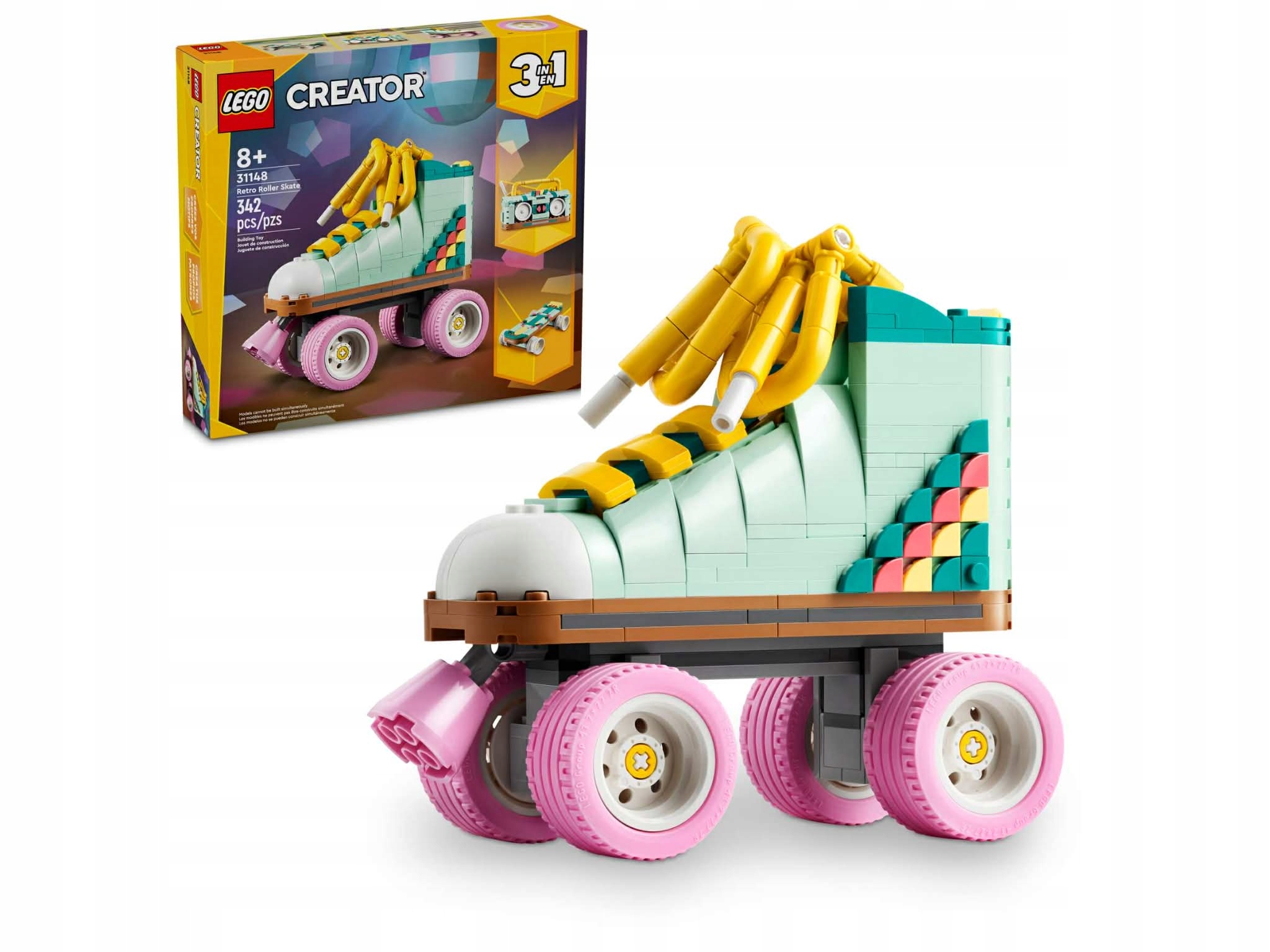 Lego Creator 31148 Kolečková Brusle V Retro Stylu 3v1 Hračky Lego Dárek 8+
