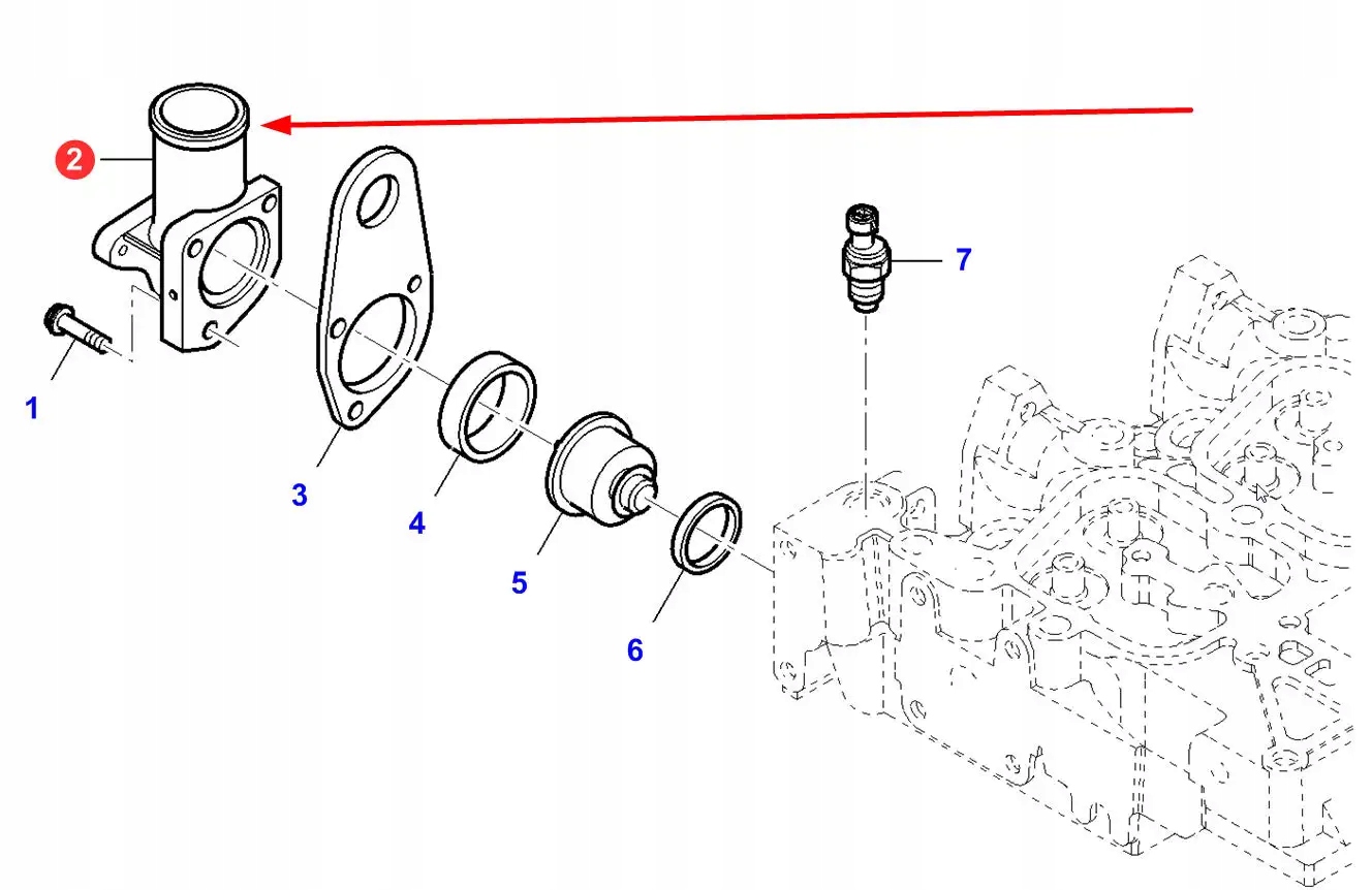 LA504079269 Obudowa termostatu Producent części AGCO