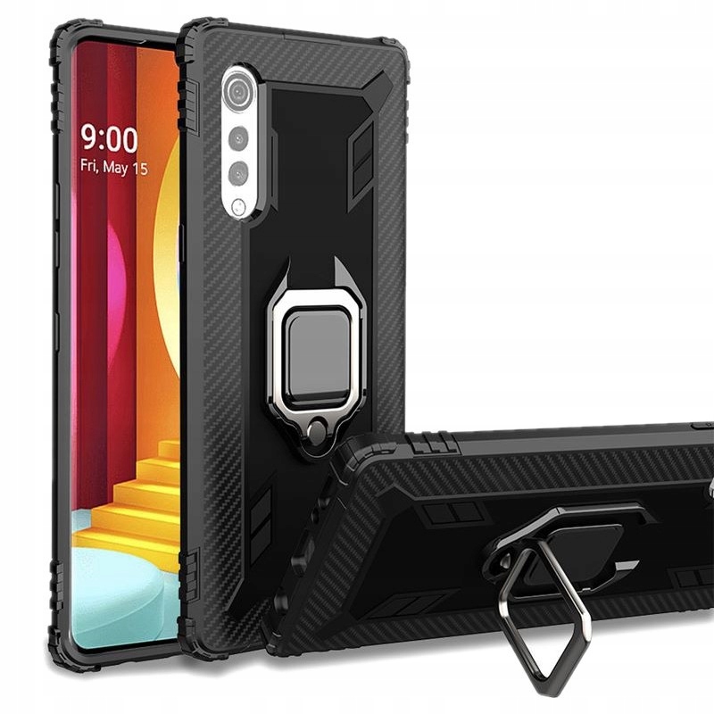 

Etui Pancerne Ring Carbon do Lg Velvet 5G czarne