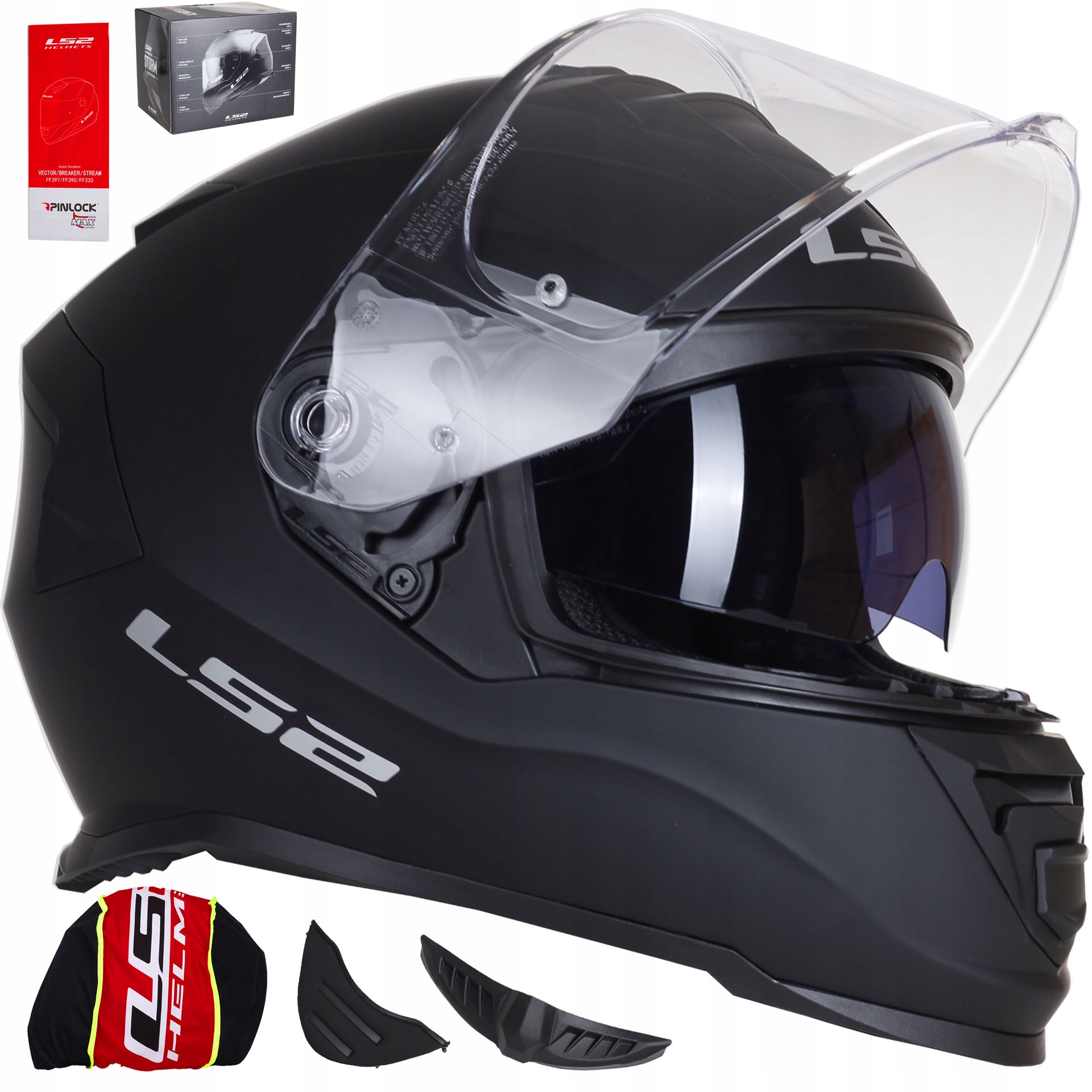 

LS2 FF800 Storm Black Matt Kask Integralny Gratisy