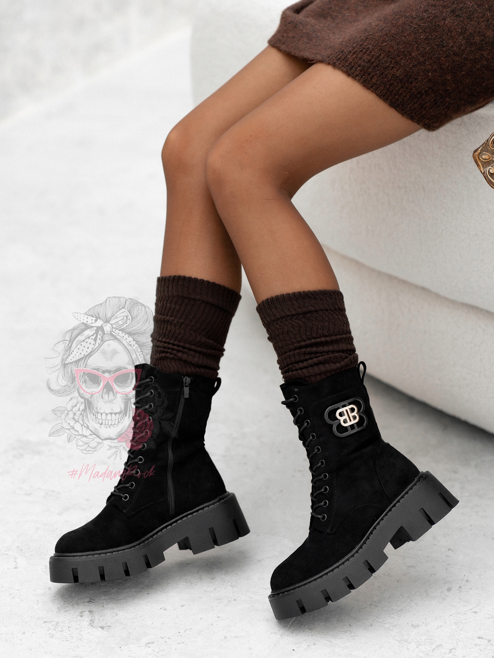 Semišové workery Balcia III černé 39