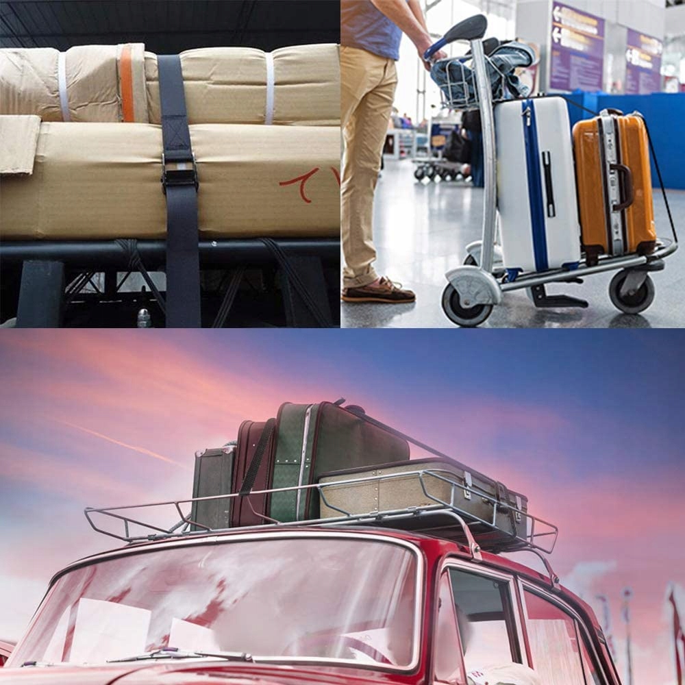 ZESTAW 6 SZT PASY MOCUJĄCE Z GRZECHOTKĄ PAS MOCUJĄCY 4M DO ROWERU MOTOCYKLA Długość (cm) 400 cm