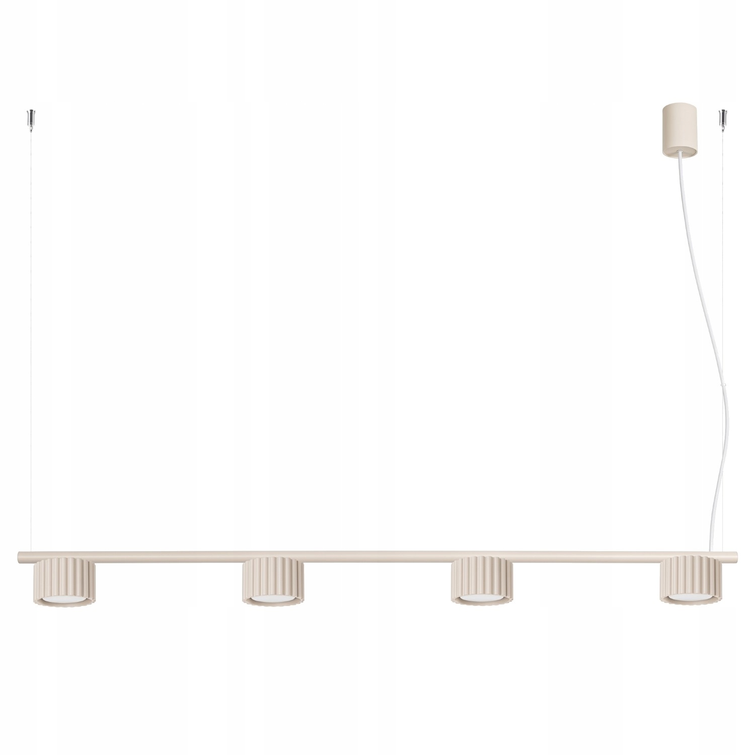 Beżowa lampa wisząca nad stół do jadalni Aura 4xGX53 Sollux Lighting