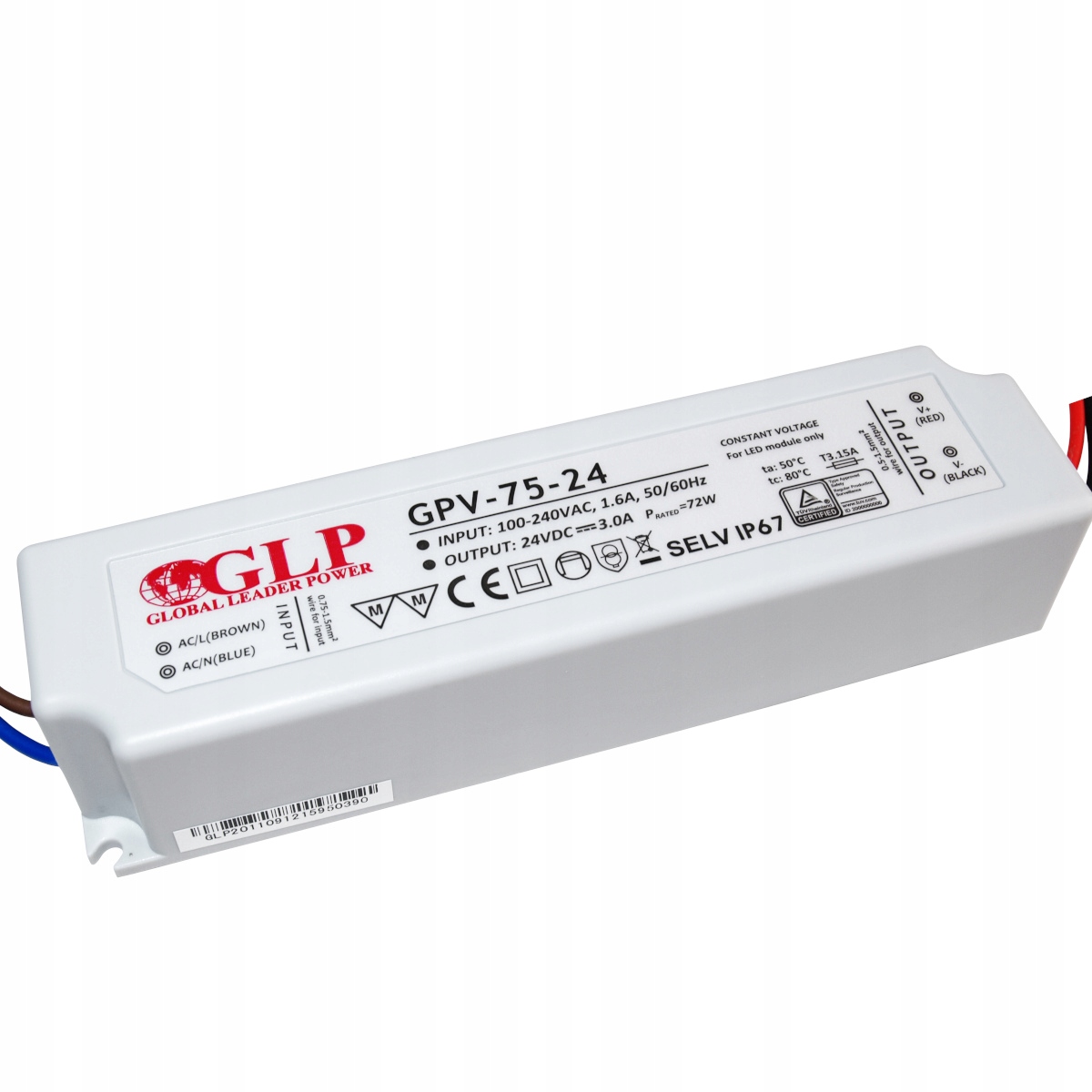 Zasilacz do LED GLP GPV-75-24 72W 24V DC