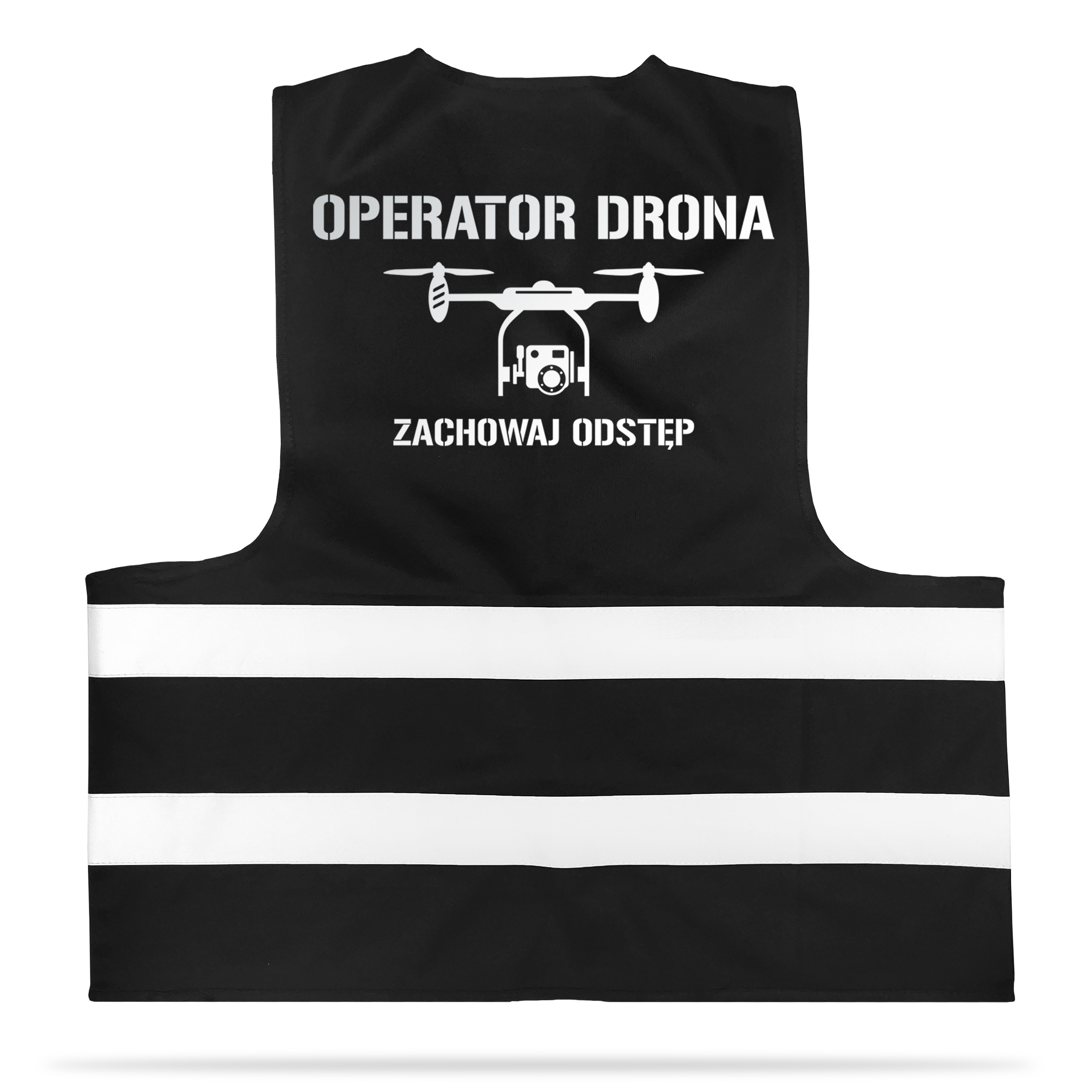 SUPER KAMIZELKA OPERATOR DRONA ODBLASKOWA CZARNA