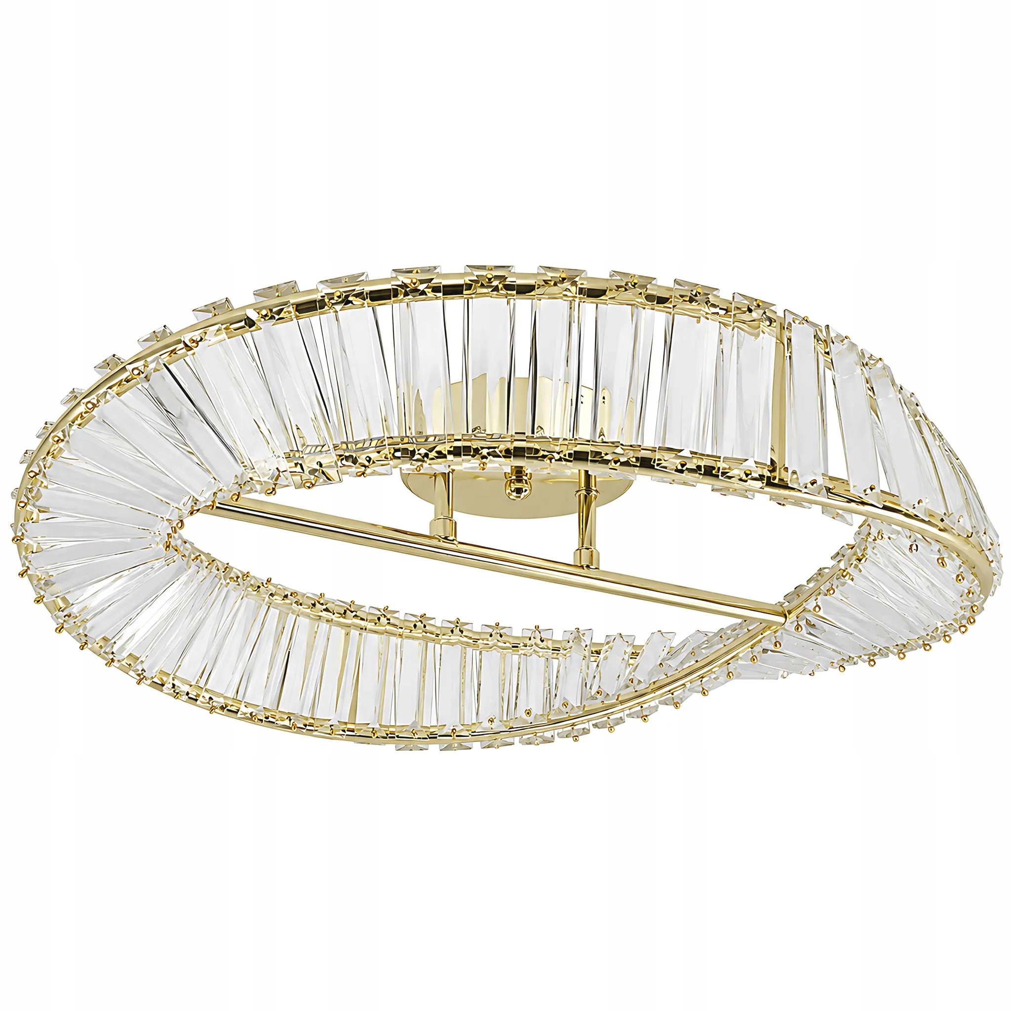 Stropní Svítidlo Zlatý Křišťál Geometrický 50 cm Glamour Toolight