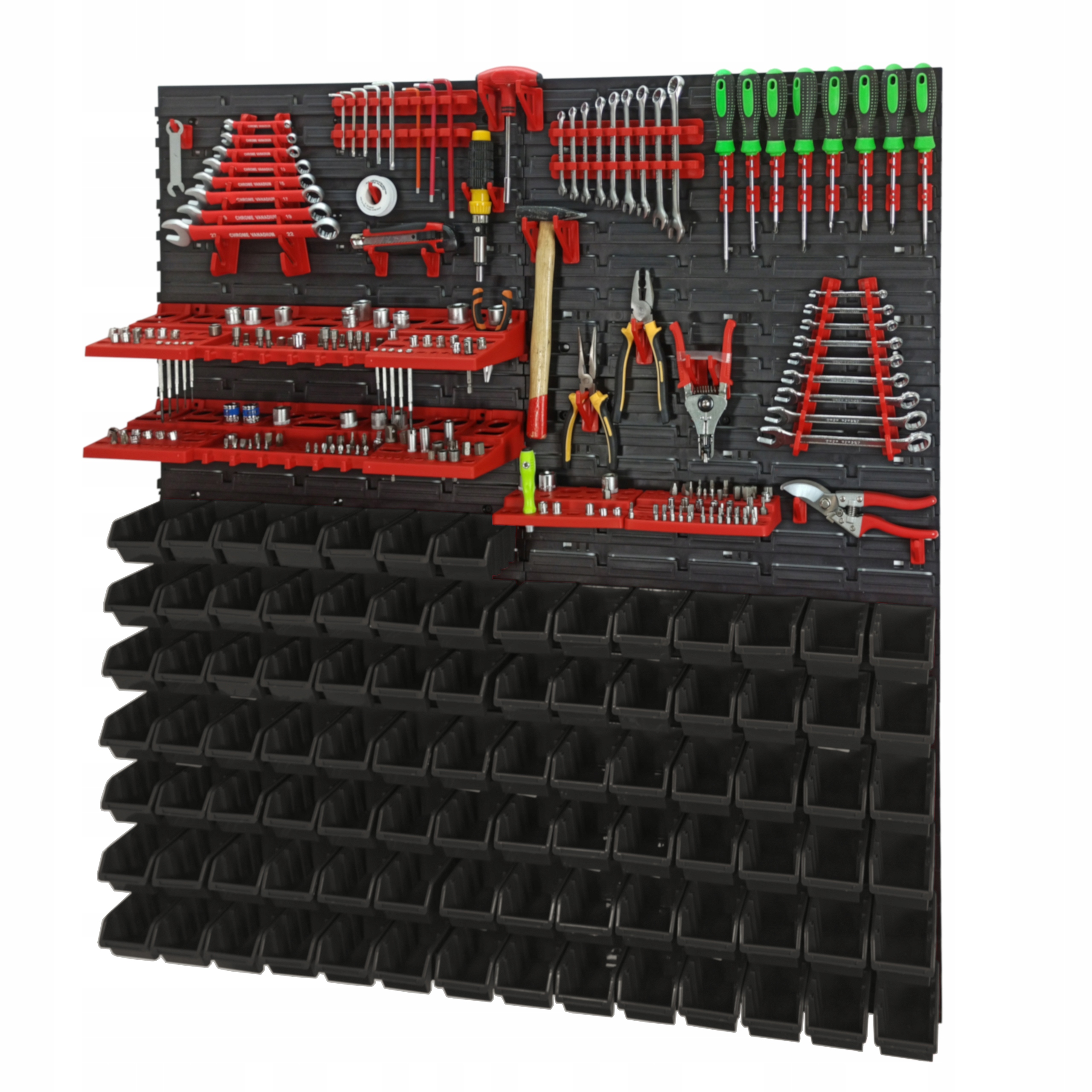 TABLICA NARZĘDZIOWA 115x117cm 91 kuwet czarnych