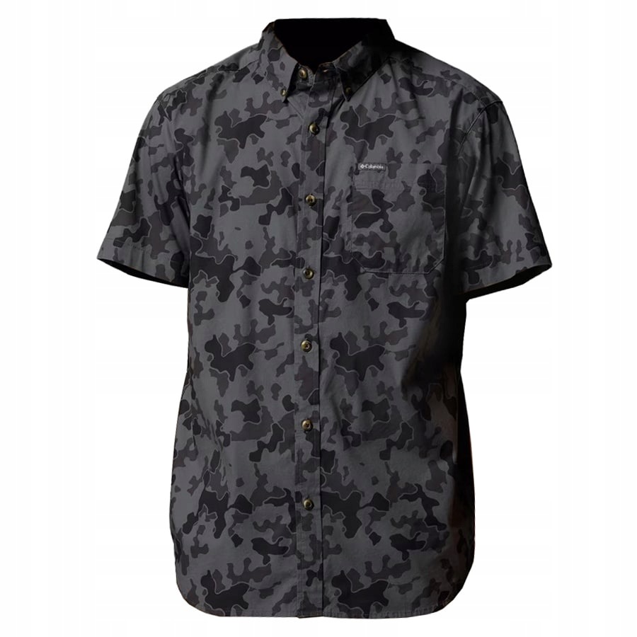 Columbia Rapid Rivers Printed Short Sleeve Charcoal/M Camo XXL