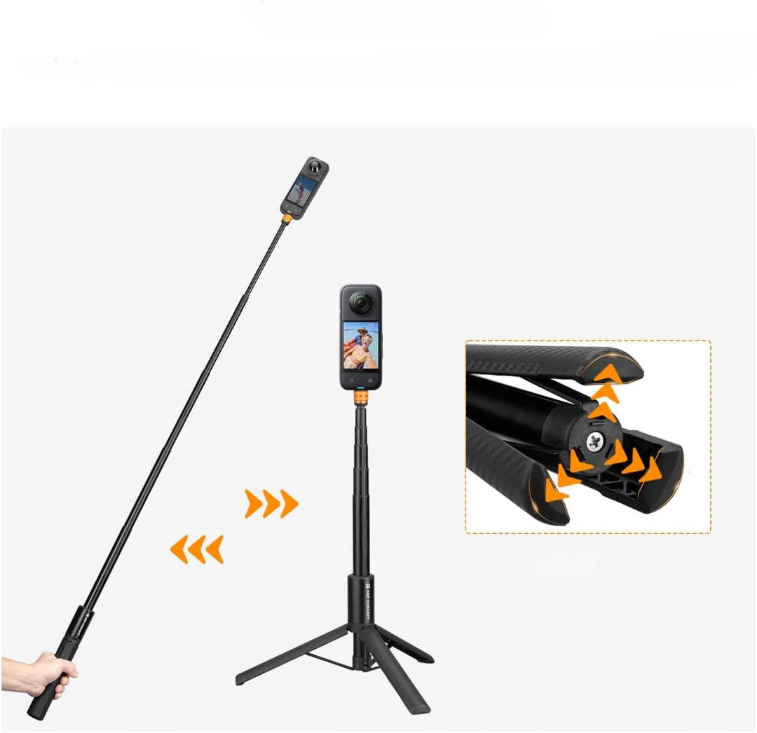 K&F CONCEPT MS21 Selfie Stick Niewidzialny Do Insta360 DJI AKASO — miniatura 9
