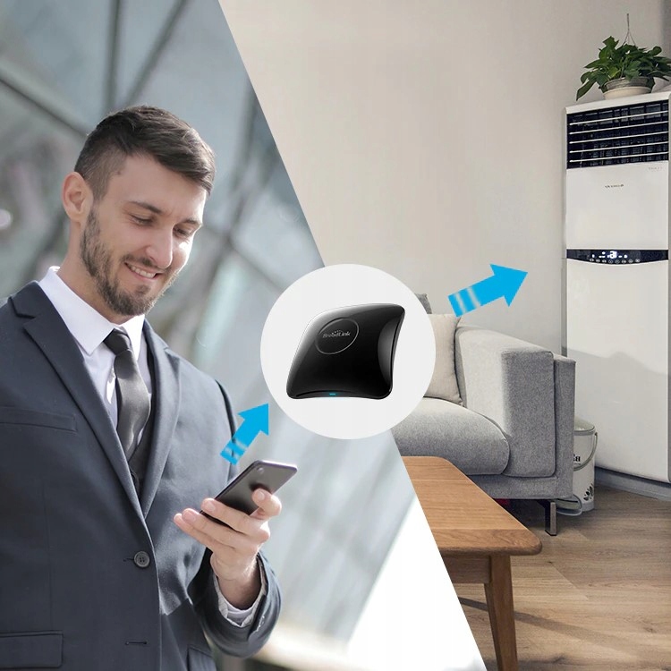 PILOT UNIWERSALNY BROADLINK RM4 PRO WIFI IR RF 433MHz CENTRALA STERUJĄCA Zasilanie sieciowe