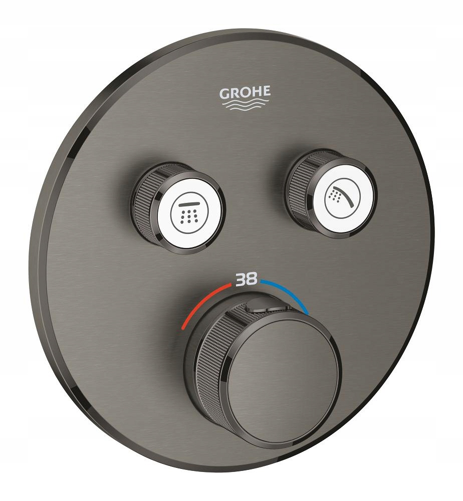 Grohe Grohtherm Bateria prysznicowa termostatyczna brushed hard graphite