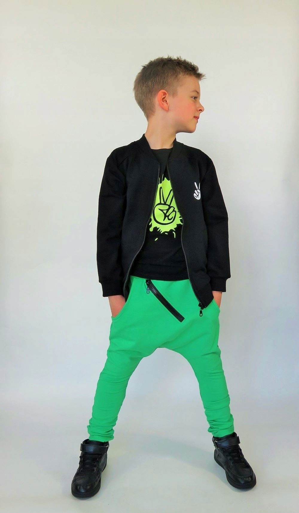 Spodnie baggy z zamkiem zielone Caramba Mamma 92 Marka Inna marka