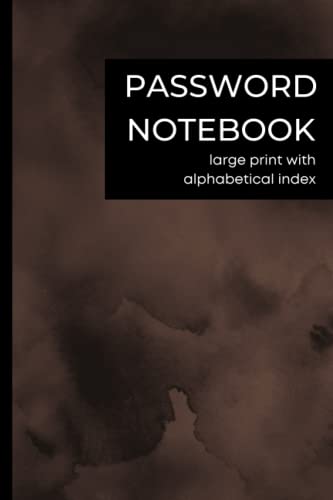Publishing, Cordelia Password Notebook Large Print With Alphabetical Index: