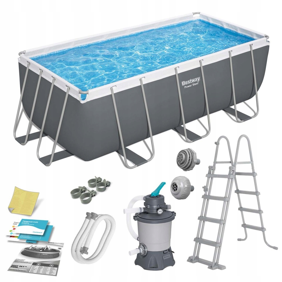 Basen stelażowy ogrodowy 412 x 201 x 122 cm 10w1 Bestway 56457N