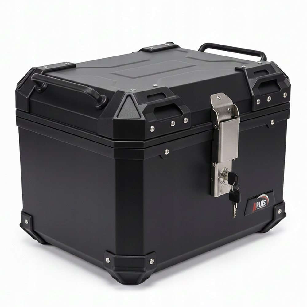 Centrální kufr A-plus Skříň 45L Velký Černý Enduro Adventure Deska