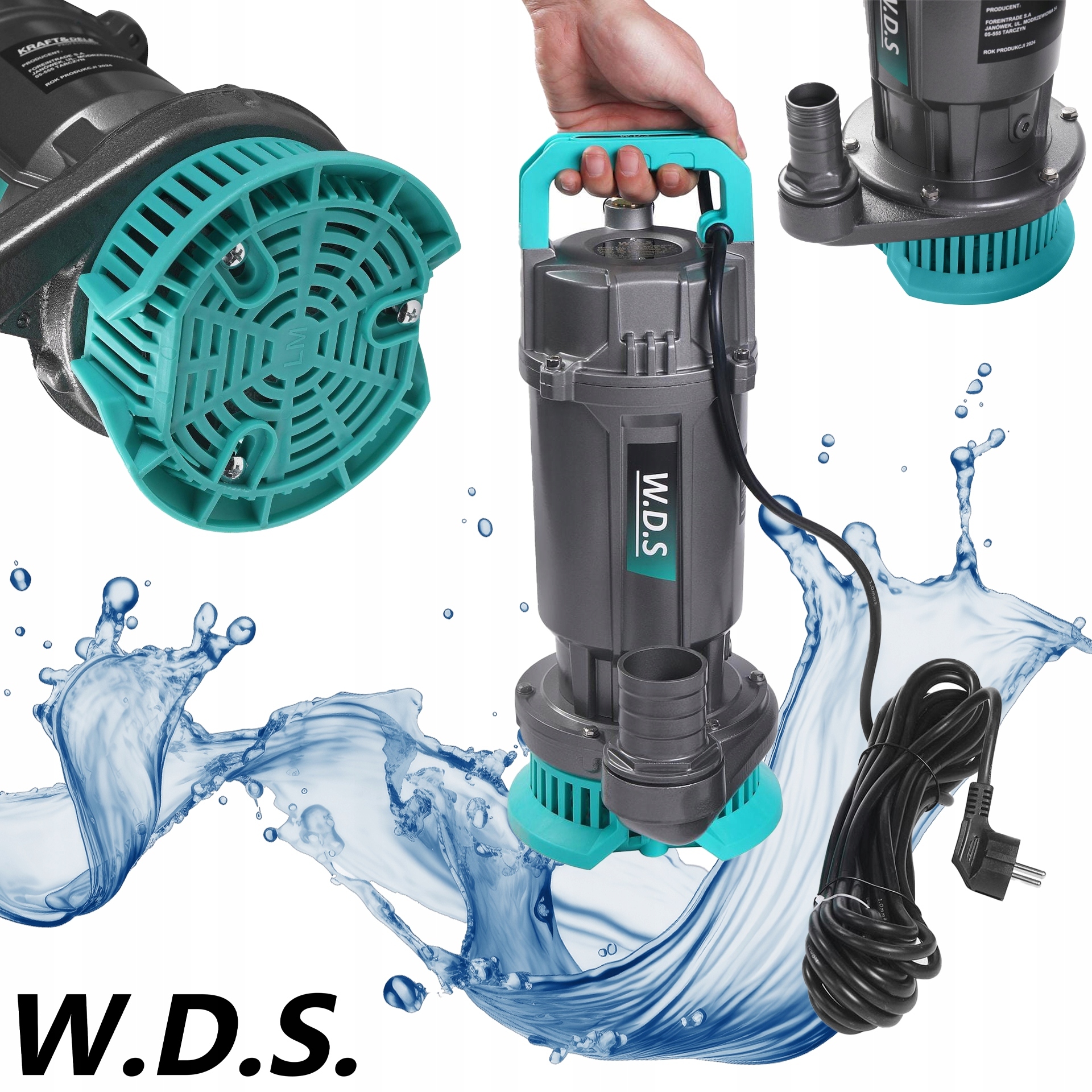 Ponorná pumpa na čistú, špinavú vodu 3200 W 30.000 l/h 2" 230 V Kraft&Dele