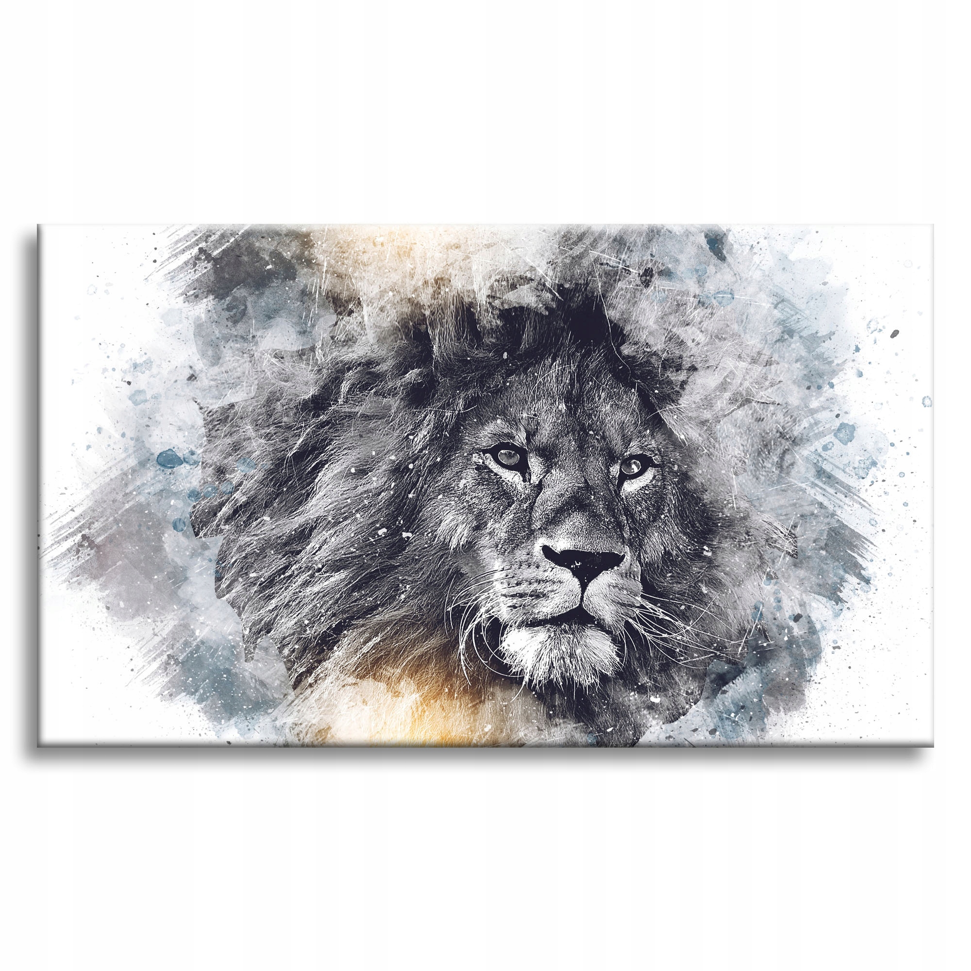 Obraz na plátně Černá Tvář smutného lva 90x60 cm Ideální jako dárek