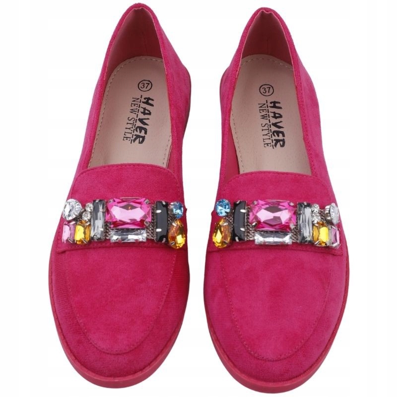 MOKASYNY DAMSKIE ZAMSZOWE NA SŁUPKU PÓŁBUTY WSUWANE WKŁADKA EKOSKÓRA RÓŻOWE Płeć kobieta